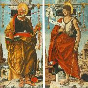COSSA, Francesco del St Peter and St John the Baptist (Griffoni Polyptych) drg oil on canvas